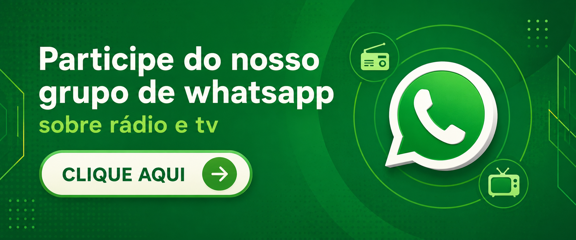 Grupo de Whatsapp de Rádio e TV